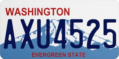 WA license plate AXU4525