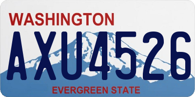 WA license plate AXU4526