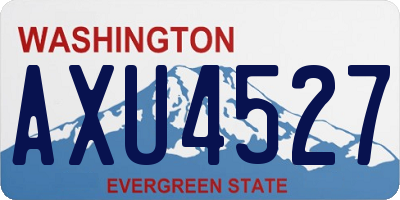 WA license plate AXU4527