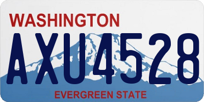 WA license plate AXU4528