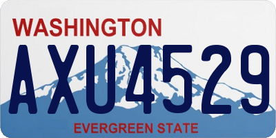 WA license plate AXU4529