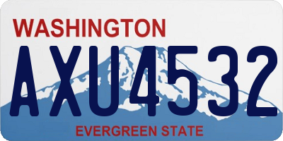 WA license plate AXU4532