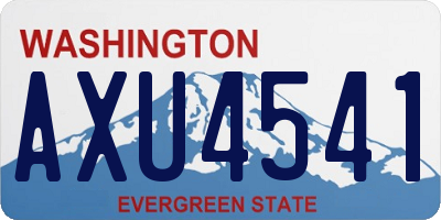 WA license plate AXU4541