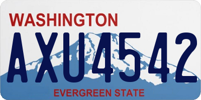 WA license plate AXU4542