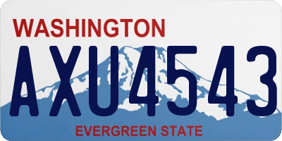WA license plate AXU4543