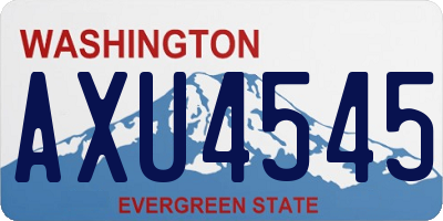 WA license plate AXU4545