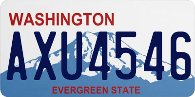 WA license plate AXU4546