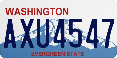 WA license plate AXU4547