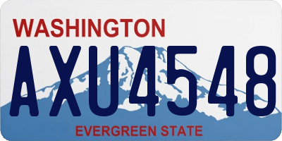 WA license plate AXU4548