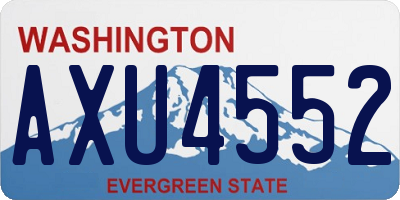 WA license plate AXU4552