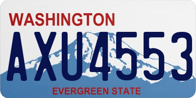 WA license plate AXU4553