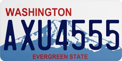 WA license plate AXU4555