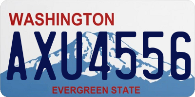 WA license plate AXU4556