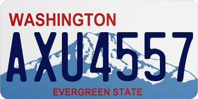 WA license plate AXU4557