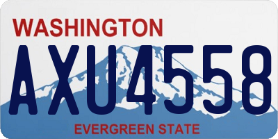WA license plate AXU4558