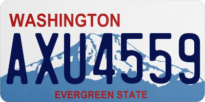 WA license plate AXU4559