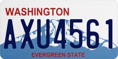 WA license plate AXU4561
