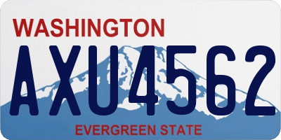 WA license plate AXU4562