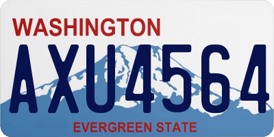 WA license plate AXU4564