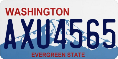 WA license plate AXU4565