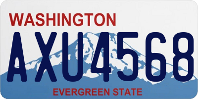 WA license plate AXU4568