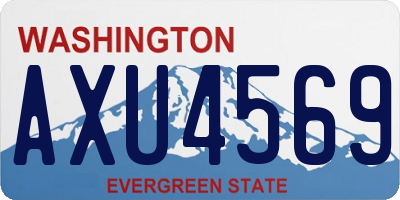 WA license plate AXU4569