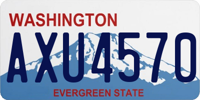 WA license plate AXU4570