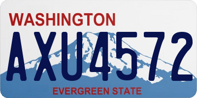 WA license plate AXU4572