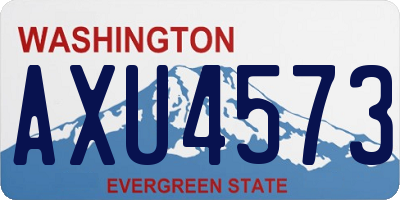 WA license plate AXU4573