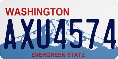 WA license plate AXU4574