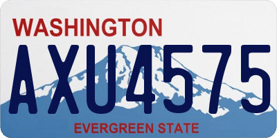 WA license plate AXU4575