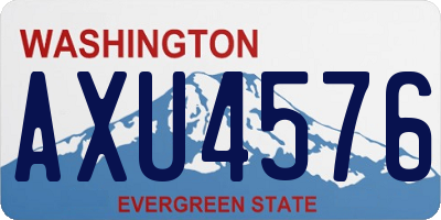 WA license plate AXU4576
