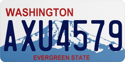 WA license plate AXU4579