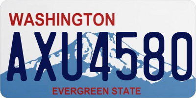 WA license plate AXU4580