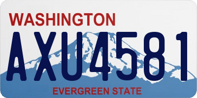 WA license plate AXU4581