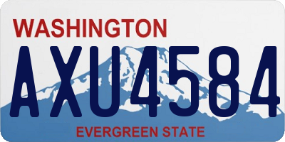 WA license plate AXU4584