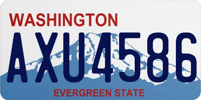 WA license plate AXU4586