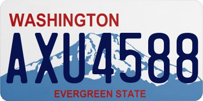 WA license plate AXU4588