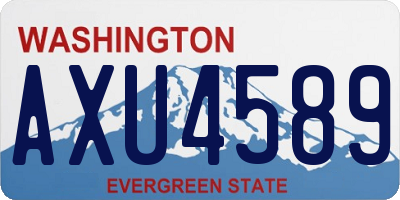 WA license plate AXU4589