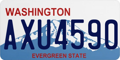 WA license plate AXU4590