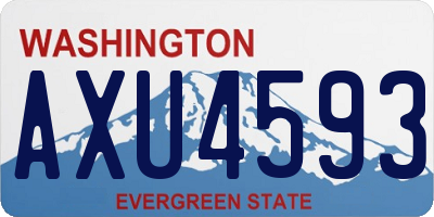 WA license plate AXU4593