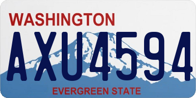 WA license plate AXU4594