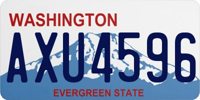 WA license plate AXU4596