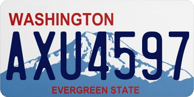 WA license plate AXU4597