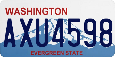 WA license plate AXU4598