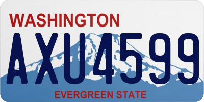 WA license plate AXU4599