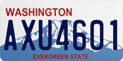 WA license plate AXU4601