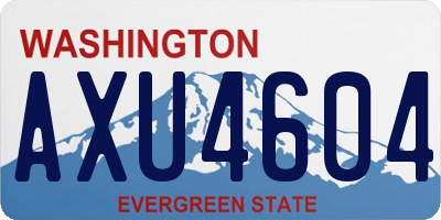 WA license plate AXU4604