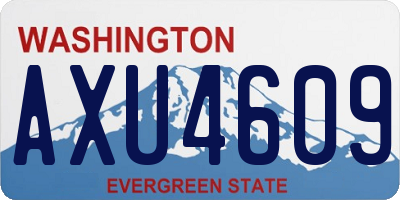 WA license plate AXU4609