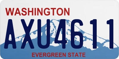 WA license plate AXU4611